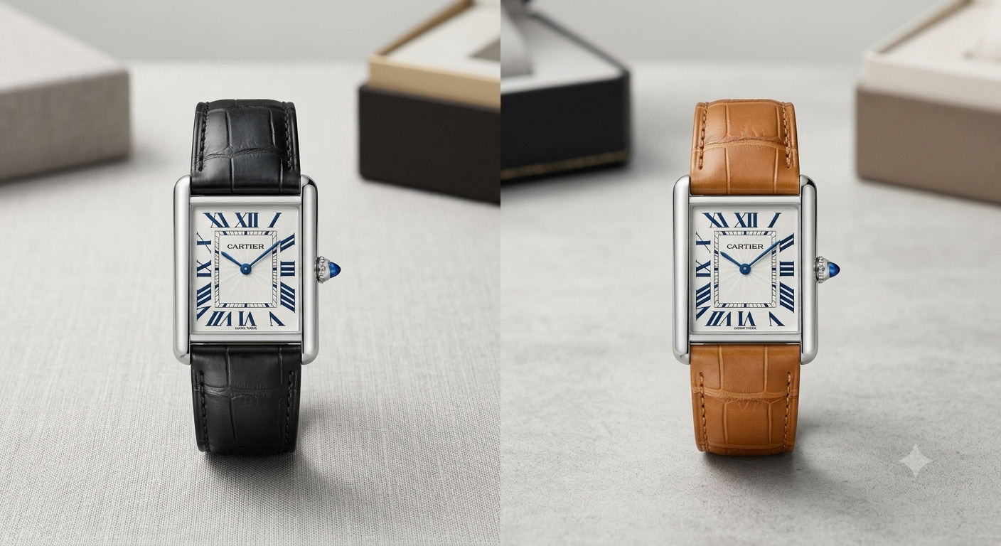 Vintage Square Dial Analog Watch with Leather Strap