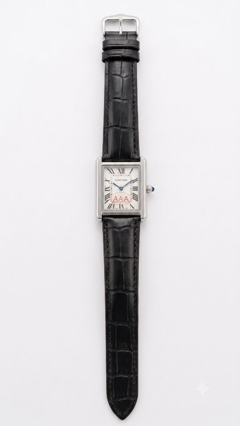 Vintage Square Dial Analog Watch with Leather Strap